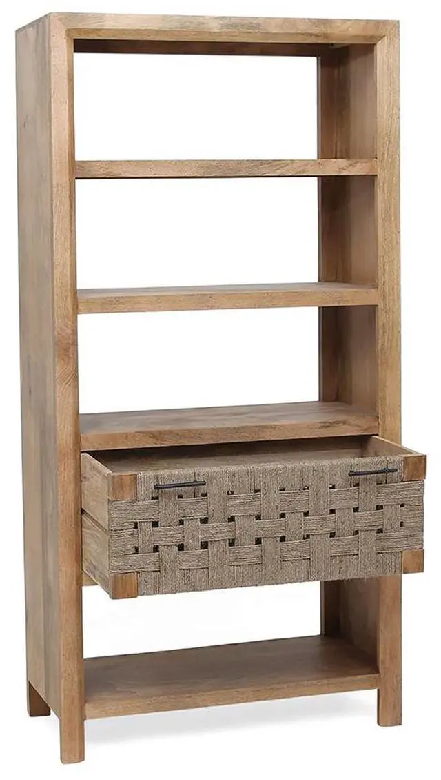 Alt view image 3 of 6 - 36x15x72" Shelf With Drawer,Natural