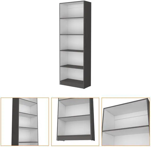Alt view image 6 of 7 - Sutton 4 Shelves Bookcase with Modern Storage Shelves