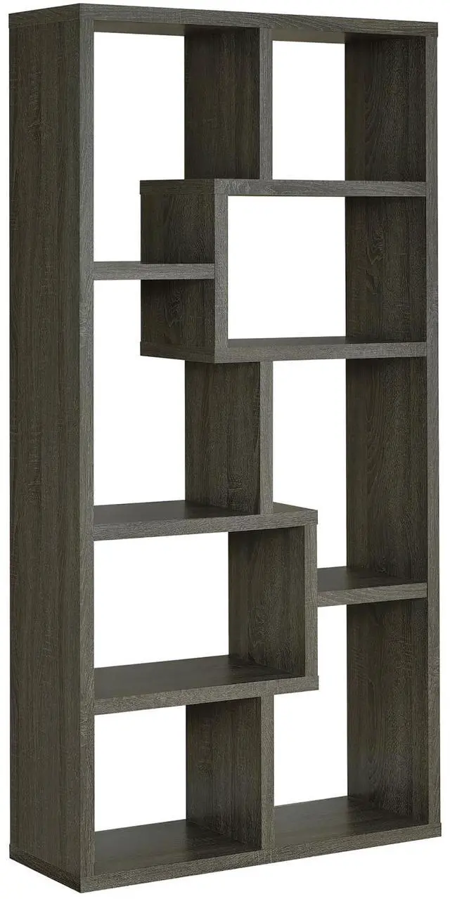 Alt view image 2 of 5 - Weathered Grey 8-shelf Bookcase
