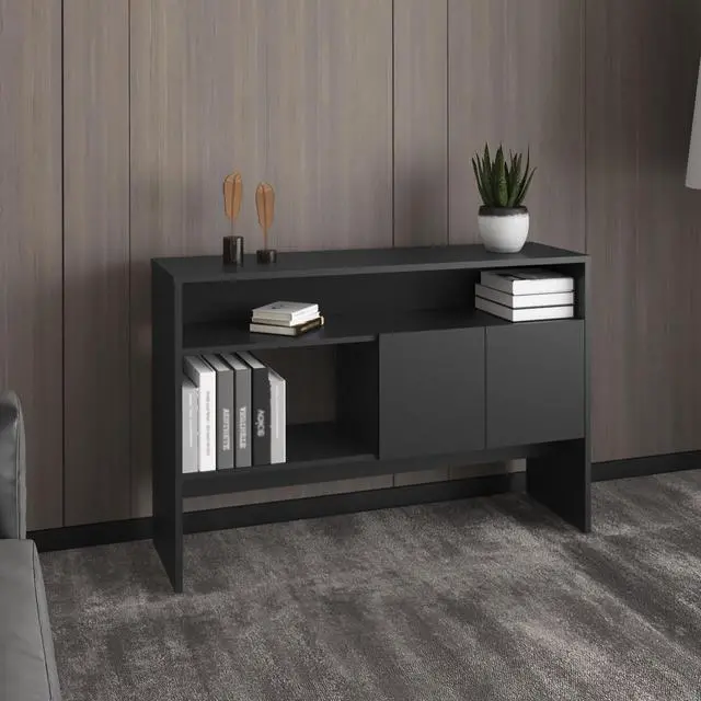 Main image of Bellagio 48.7" Wide 2-Tier Narrow Bellagio Console Table with Double-Door Cabinet