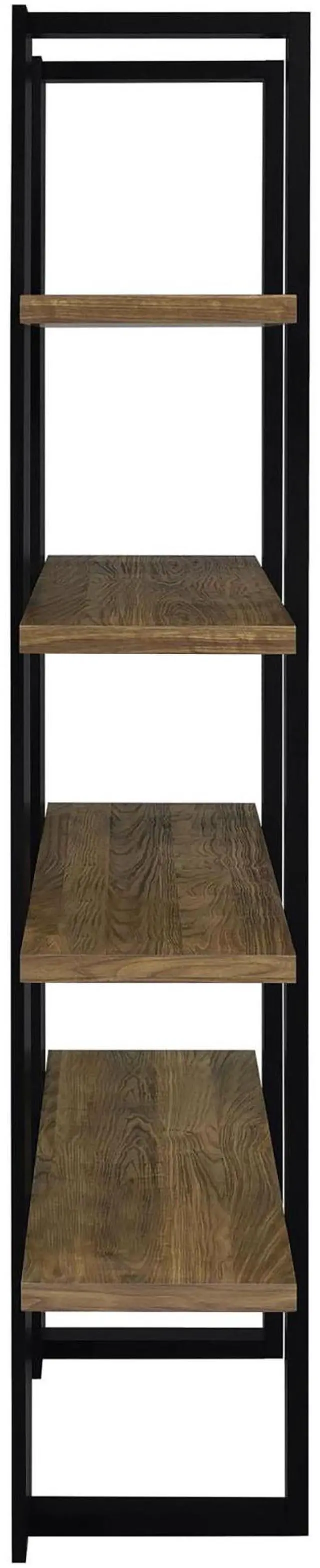 Alt view image 6 of 7 - Mystrene Black and Walnut 4-Shelf Bookcase