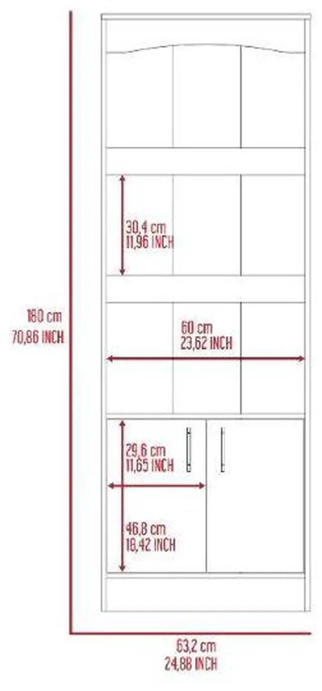 Alt view image 7 of 7 - Bookcase Denver,Metal Hardware, Light Gray Finish