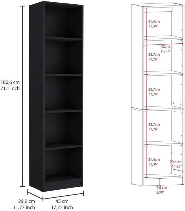 Alt view image 5 of 6 - Black 3 Piece Living Room Set with 3 Bookcases