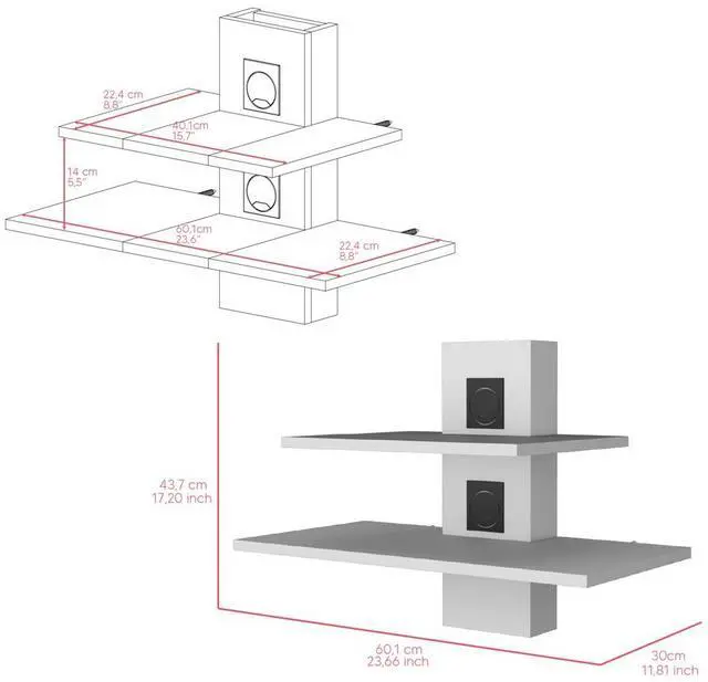 Alt view image 3 of 7 - Shelf Ruston, Living Room, White