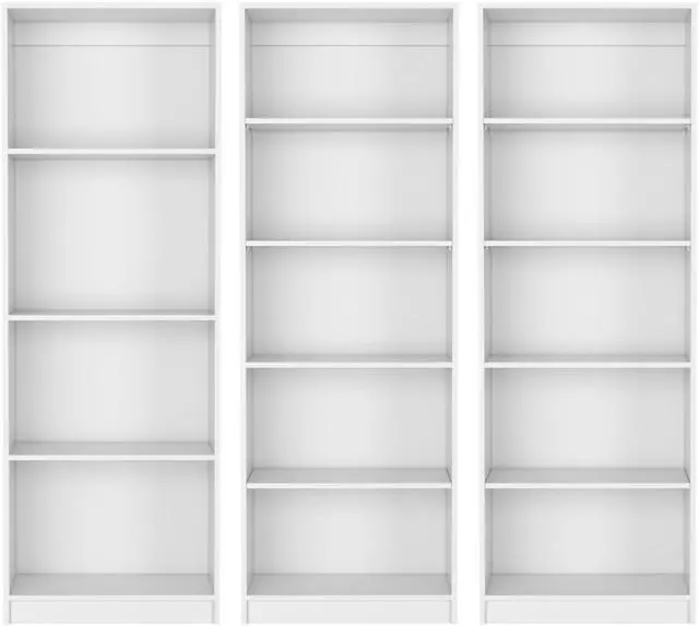 Alt view image 2 of 7 - Blende 3 Piece Living Room Set with 3 Bookcases, White