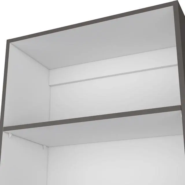 Alt view image 6 of 7 - Matt Gray and White 5-Shelf Bookcase
