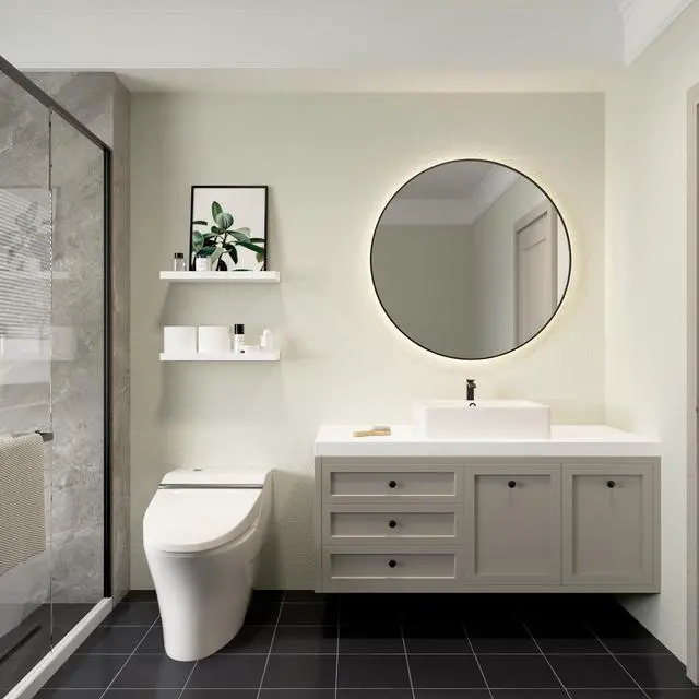 Alt view image 5 of 6 - Floating Shelves Wall Mounted Set of 2, Modern White Shelves for Room