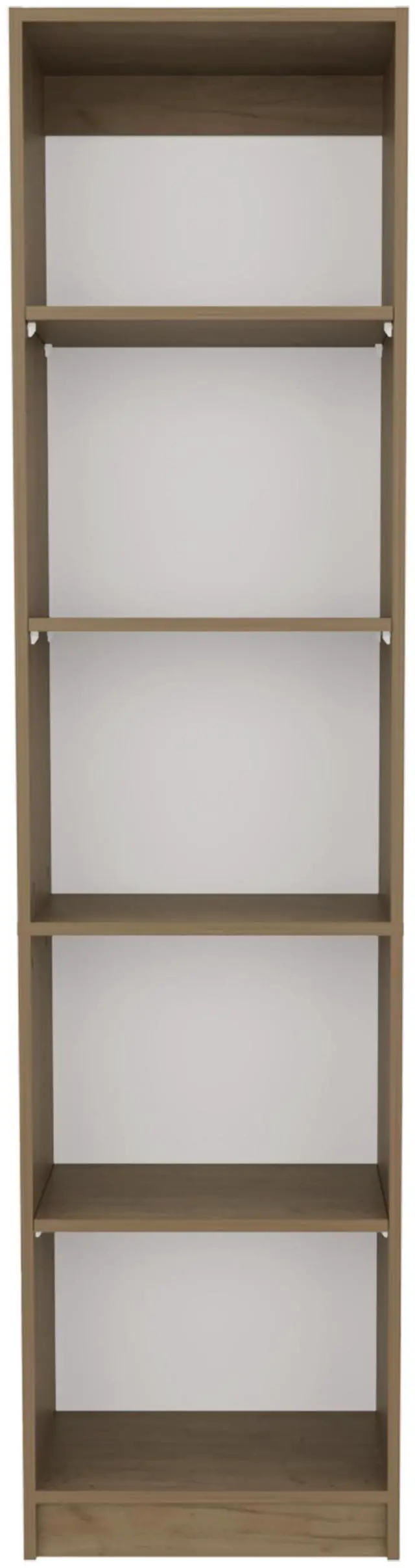 Alt view image 2 of 7 - Home Slim Design Bookcase With 5-Tier Shelves, Vertical Freestanding Display Storage, Natural Oak