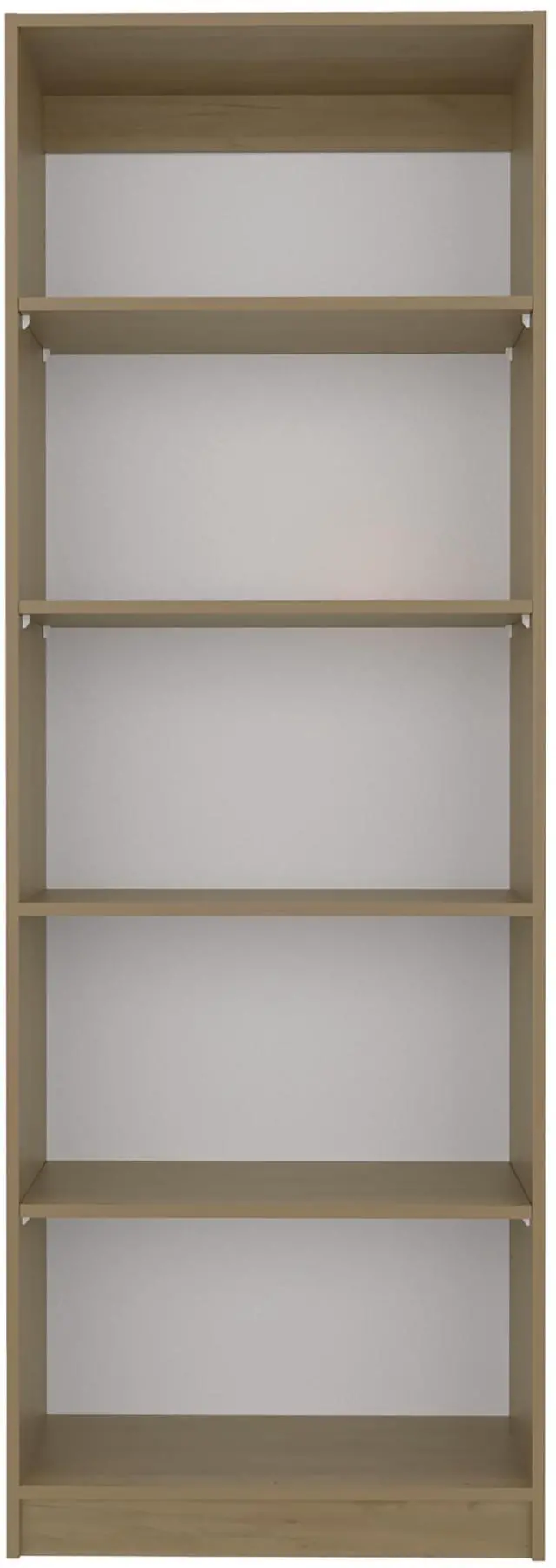 Alt view image 3 of 7 - Home Four Shelves Bookcase With Multi-Tiered Storage, Natural Oak