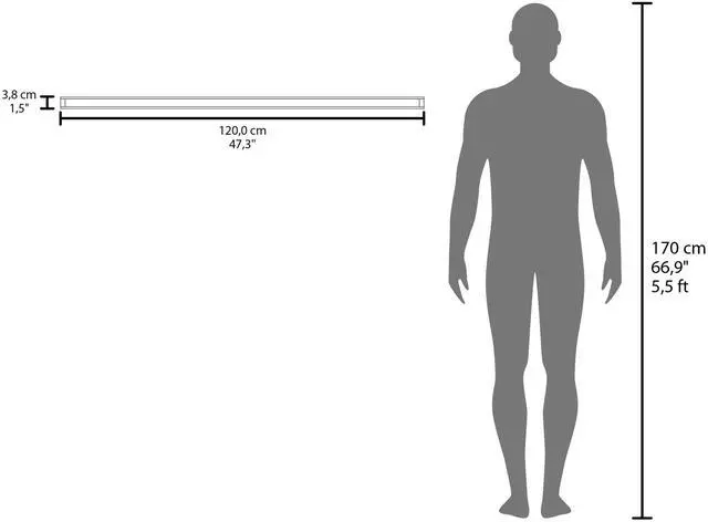 Alt view image 4 of 7 - Ecco 47" Wide Floating Shelves Set of 2, Shelves for Wall Decor for Bedroom, Bathroom Storage Shelves, Book Shelves for Living Room Matt Gray