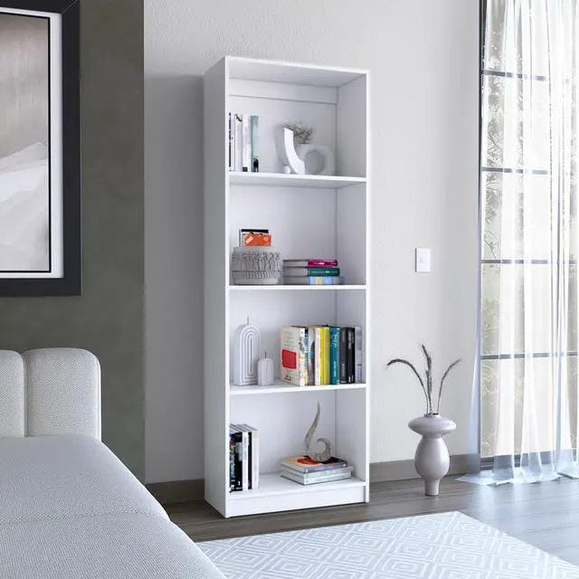 Main image of White Tier Storage Shelves Bookcase