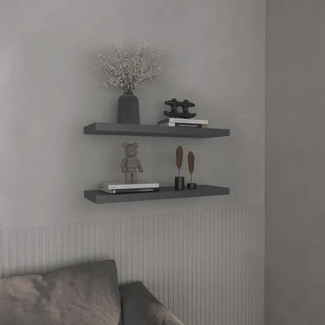 Main image of Floating Shelves 1.50" H, 2 Shelves, Matt Gray
