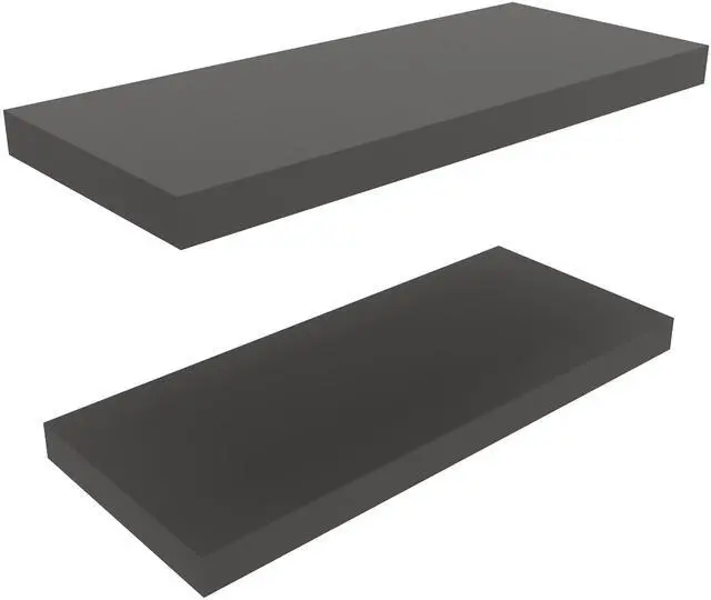 Alt view image 5 of 7 - Floating Shelves 1.50" H, 2 Shelves, Matt Gray