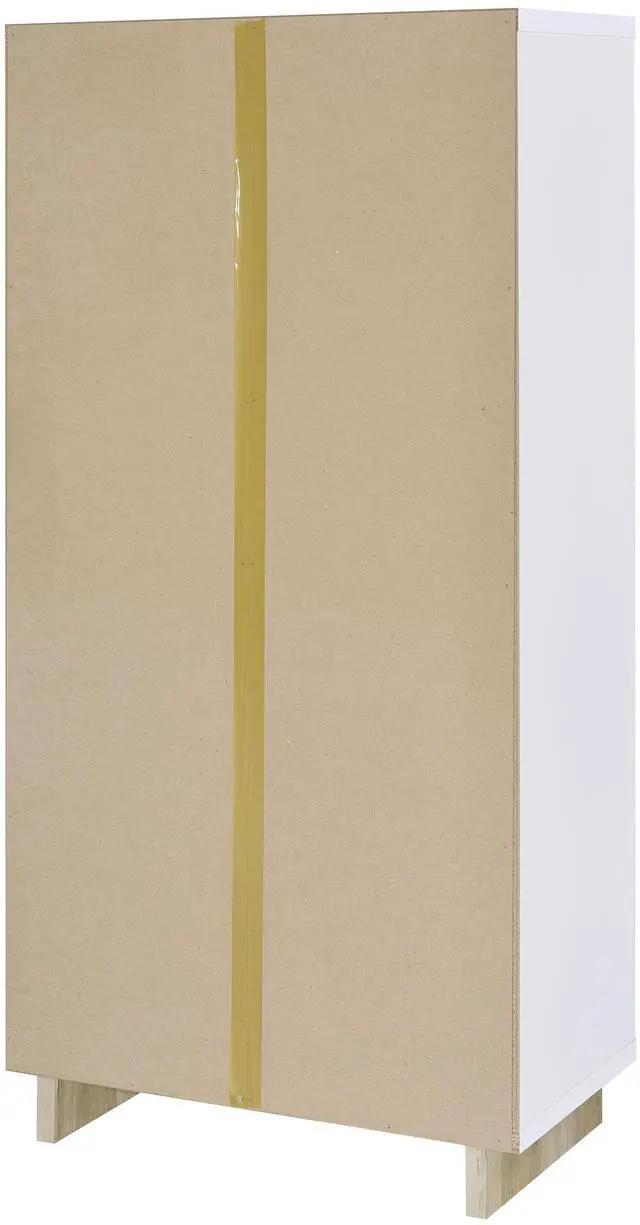 Alt view image 6 of 7 - Geilys White and Distressed Pine 65-inch 8-shelf Bookcase