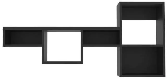 Alt view image 3 of 7 - Wall Shelf Kiowa, Office, Black