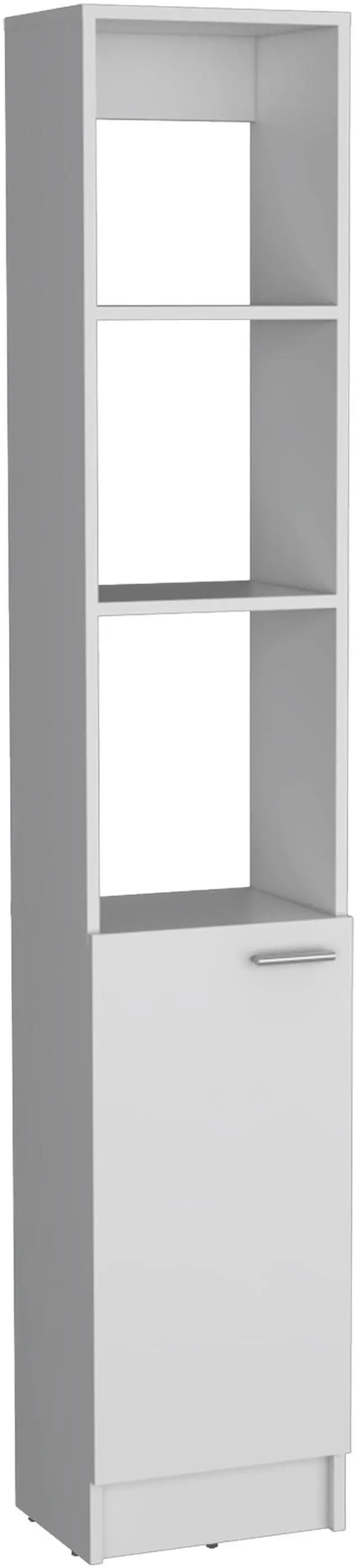Alt view image 3 of 7 - Linen Cabinet, 1 Door, 6 Shelves, White