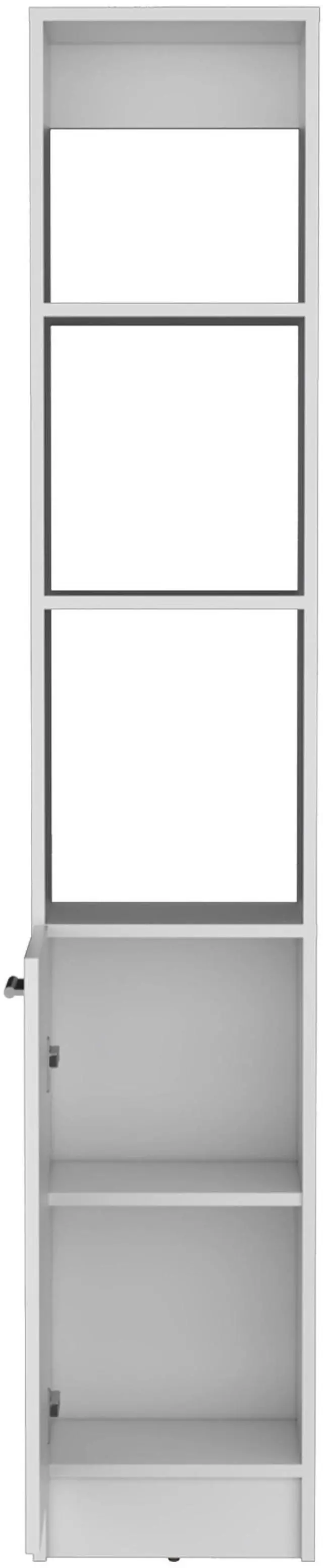 Alt view image 7 of 7 - Linen Cabinet, 1 Door, 6 Shelves, White