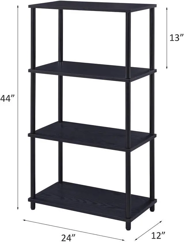 Alt view image 4 of 4 - Nypho Black Finish Bookshelf