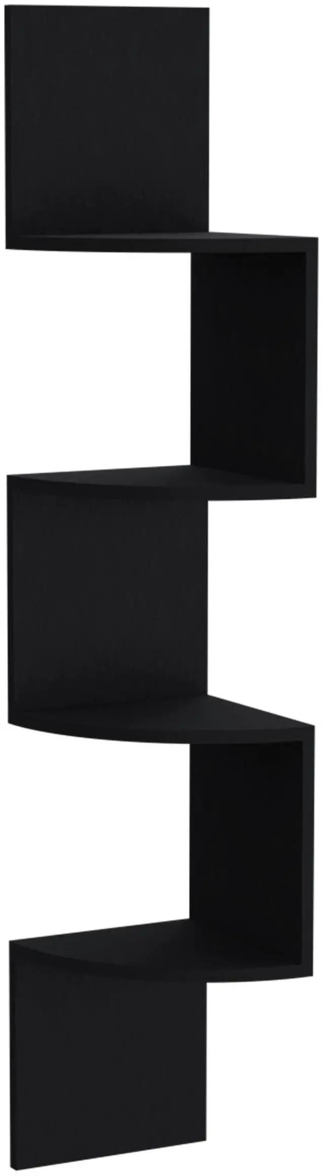 Alt view image 4 of 7 - Rosset Corner Shelf, Modern Full-Wall Design with Multiple Shelving