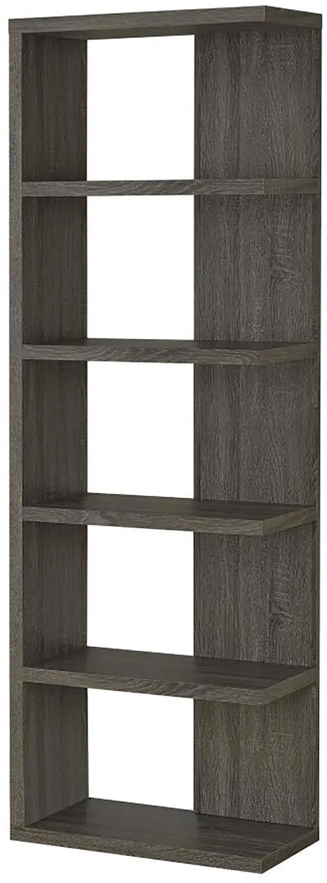 Alt view image 2 of 7 - Weathered Grey 5-shelf Bookcase