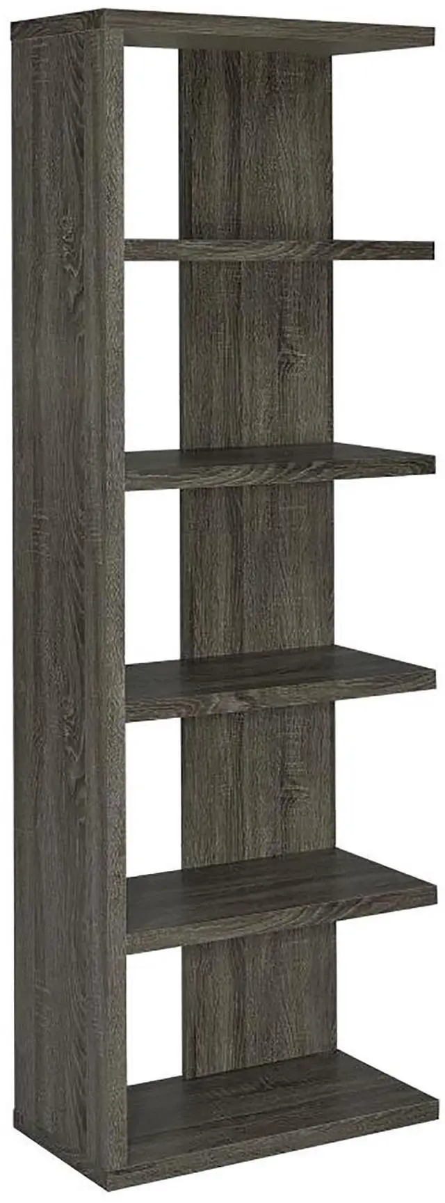 Alt view image 4 of 7 - Weathered Grey 5-shelf Bookcase