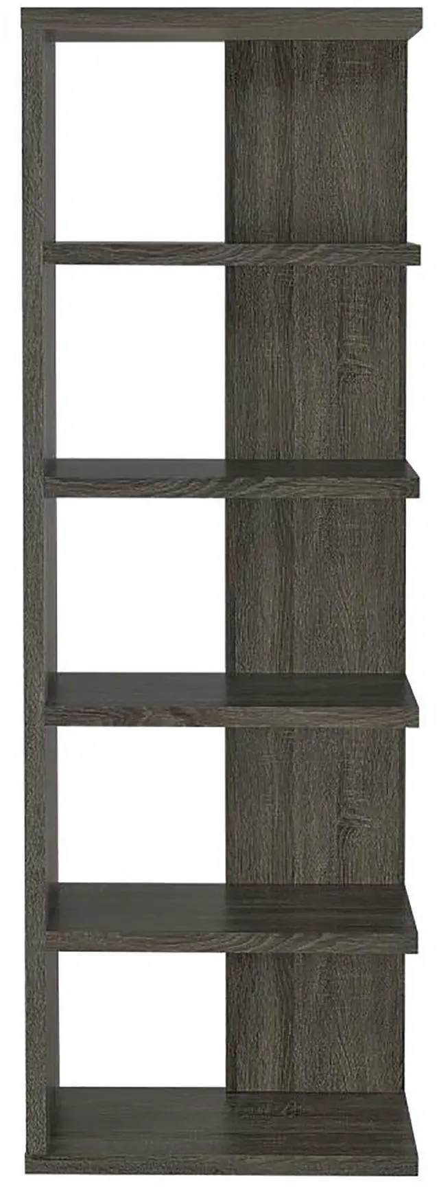 Alt view image 3 of 7 - Weathered Grey 5-shelf Bookcase