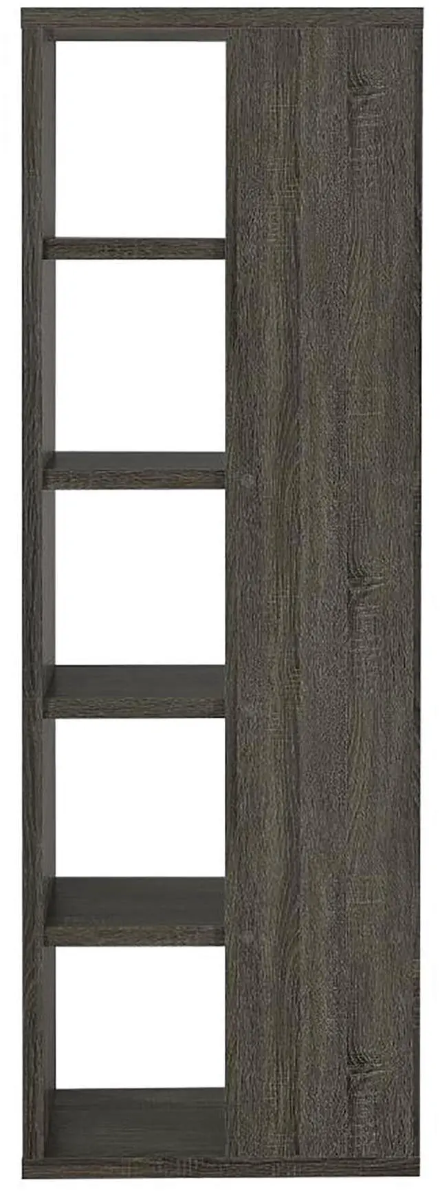 Alt view image 7 of 7 - Weathered Grey 5-shelf Bookcase