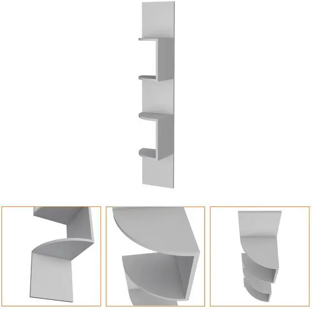 Alt view image 5 of 6 - White Full-Wall Floating Shelf