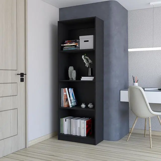 Alt view image 5 of 7 - Bookcase Benzoni, Office, Black