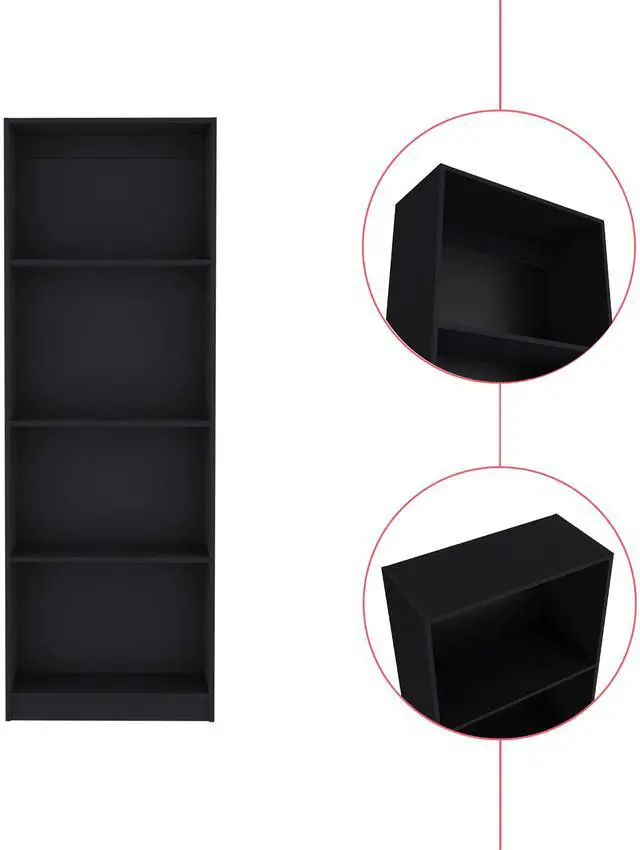 Alt view image 6 of 7 - Bookcase Benzoni, Office, Black