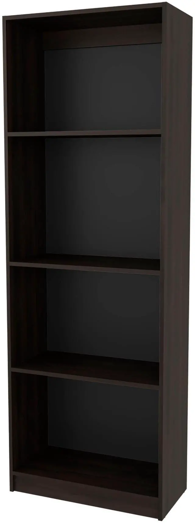 Alt view image 2 of 7 - Stained Walnut Flat Bookcase with Open Storage and 4 Shelves