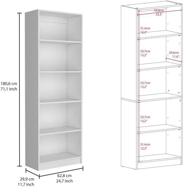 Alt view image 2 of 7 - Benzoni 2 Piece Living Room Set with 2 Bookcases, White