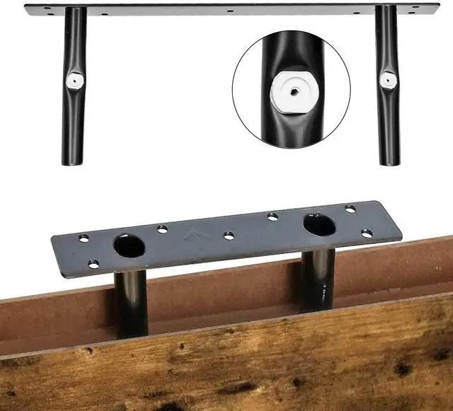 Alt view image 2 of 7 - Bathroom Shelves Floating Shelves for Wall Shelf Over Toilet Small Wall Mounted Farmhouse Decor 16 inch Set of 2, Rustic Brown