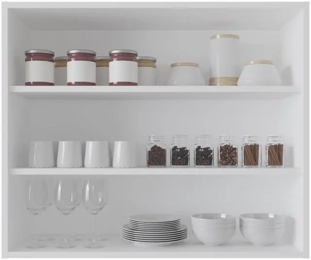 Alt view image 4 of 7 - Wall Shelf 30" H, 3 Shelves, White