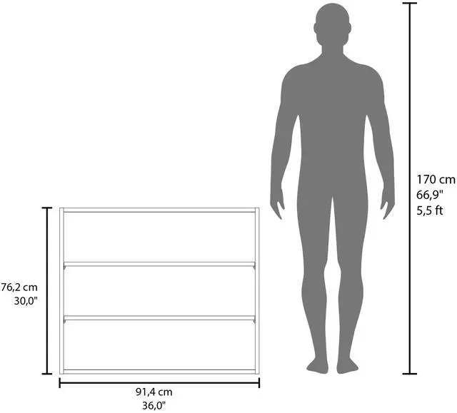 Alt view image 5 of 7 - Wall Shelf 30" H, 3 Shelves, White