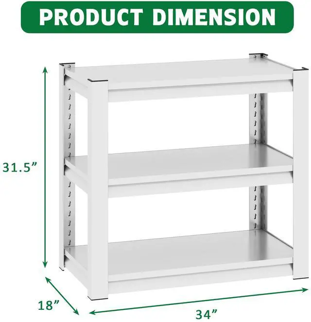 Alt view image 3 of 7 - 20-30 Gallon Fish Tank Stand - Metal Aquarium Stand, 34 "W x 18 "D x 31"H Adjustable Heavy Duty Reptile Tank Stand, Adjustable 3-Tier Fish Tank Rack Shelf for Home Office, Tank Not Included