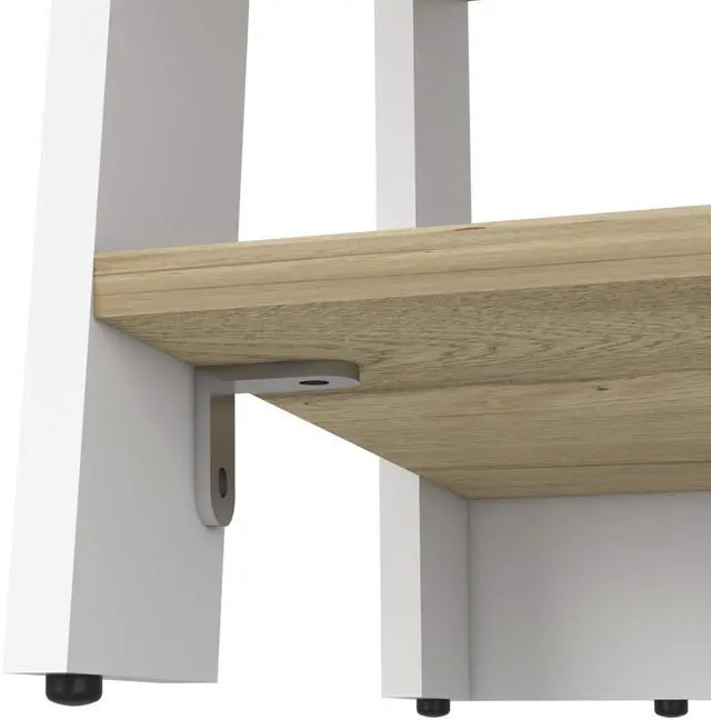 Alt view image 4 of 7 - Cabinet 29.7H", Four Shelves, Vertical, Light Oak / White