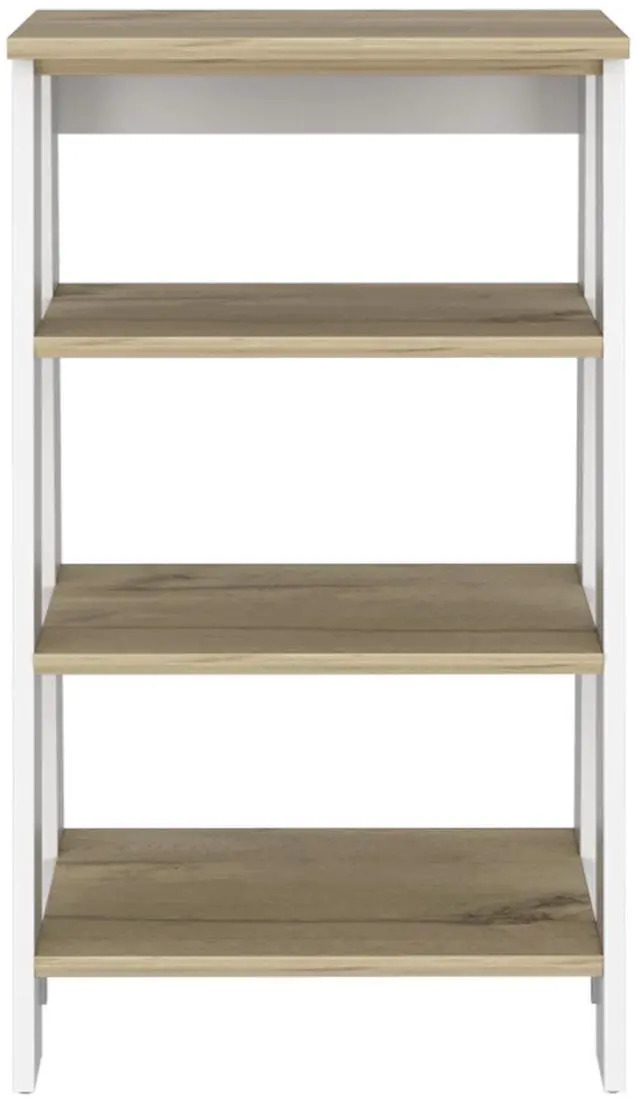 Alt view image 7 of 7 - Cabinet 29.7H", Four Shelves, Vertical, Light Oak / White