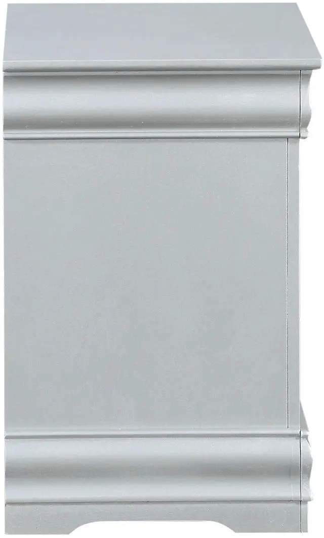 Alt view image 6 of 7 - Louis Philippe III Platinum Finish Nightstand