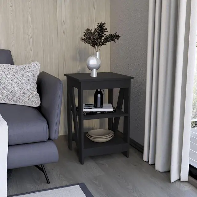 Main image of Taylor End Table, Side Table, Nightstand, 3-Tier Storage Shelf, Sofa Table for Small Space