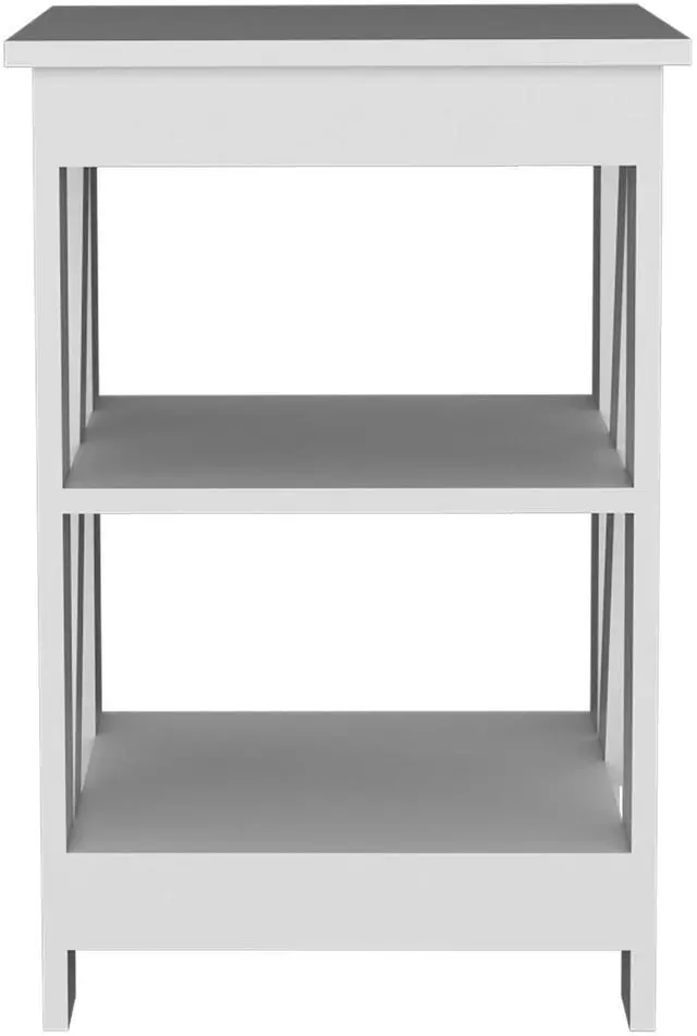 Alt view image 2 of 7 - Taylor End Table, Side Table, Nightstand, 3-Tier Storage Shelf, Sofa Table for Small Space