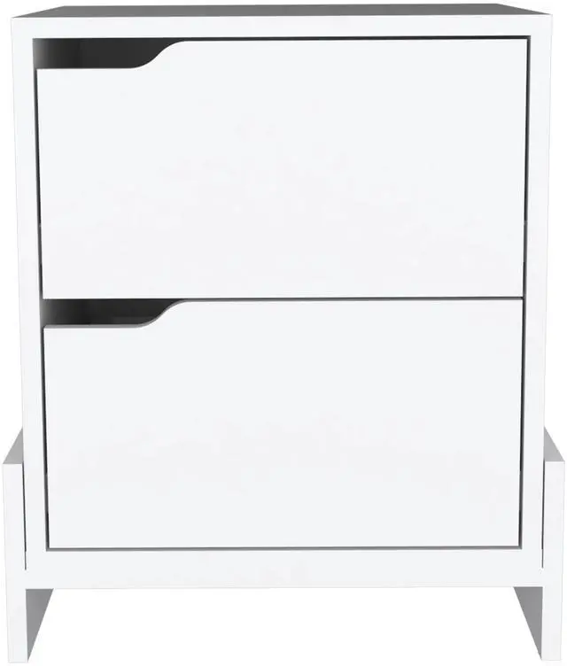 Alt view image 2 of 7 - Luss Nightstand, Bedside Table with 2-Drawers