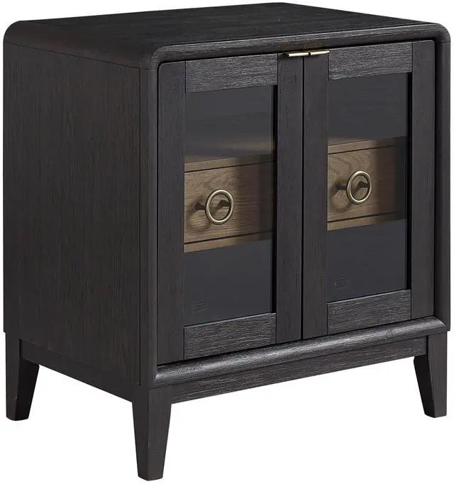 Alt view image 4 of 7 - Glass Door Nightstand