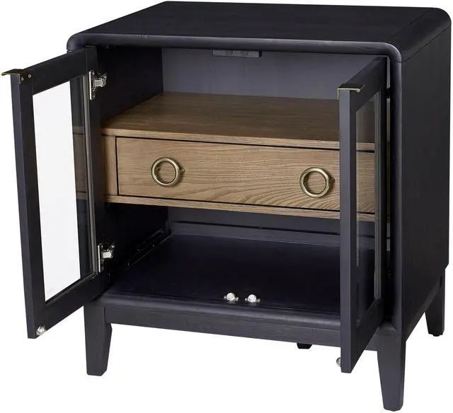 Alt view image 7 of 7 - Glass Door Nightstand