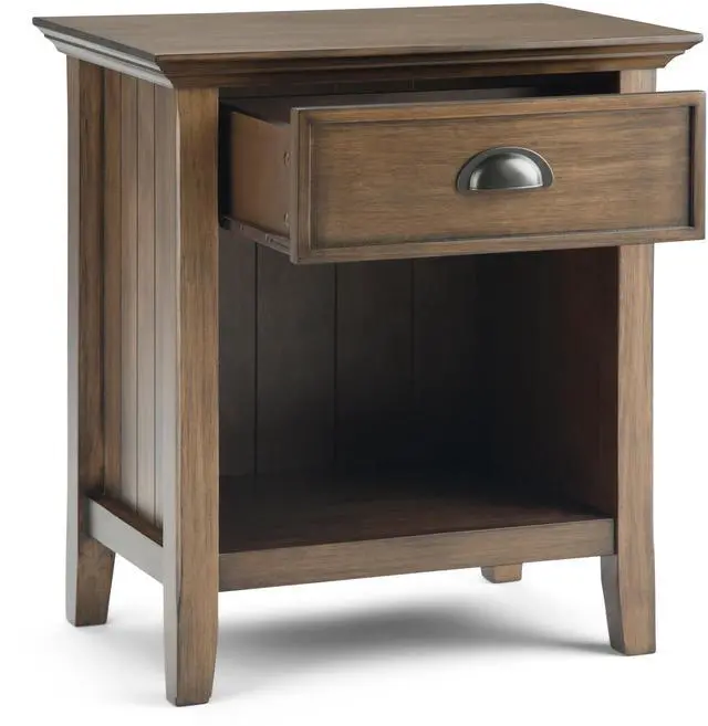 Alt view image 6 of 6 - Acadian - Bedside Table - Rustic Natural Aged Brown