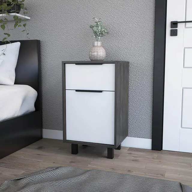 Main image of Luxor Z Nightstand, One Cabinet, Superior Top, One Drawer