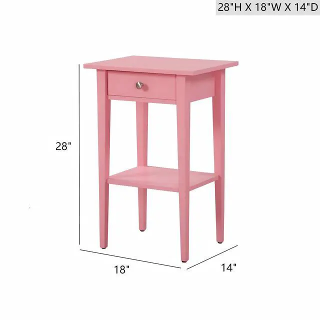 Alt view image 3 of 6 - Charming Pink Contemporary Nightstand