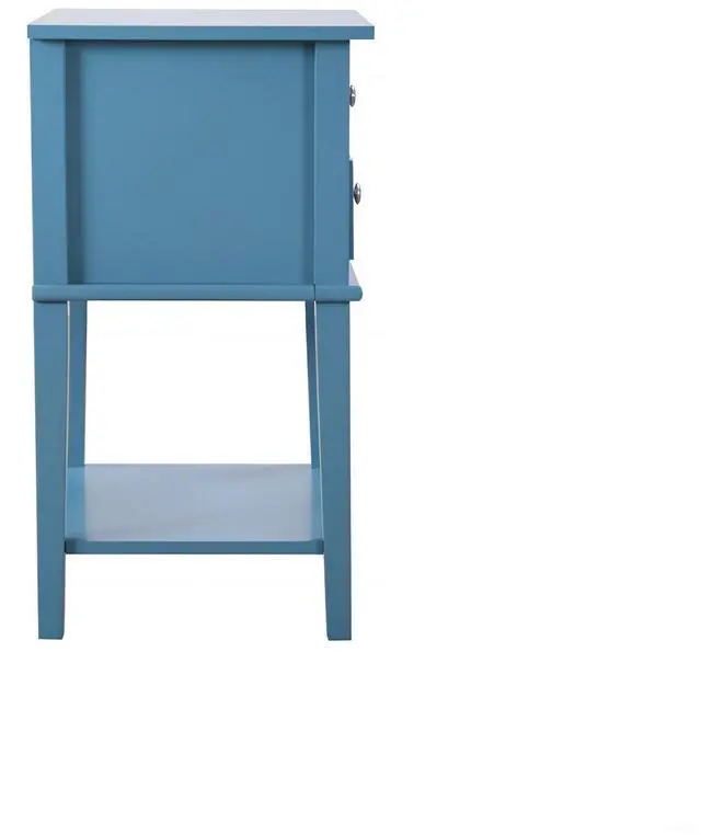 Alt view image 3 of 6 - Chic Teal Contemporary Nightstand