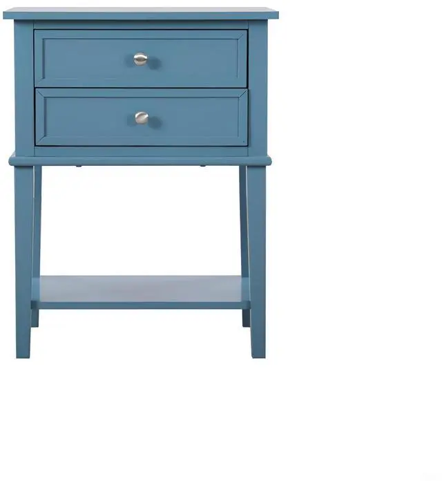 Alt view image 5 of 6 - Chic Teal Contemporary Nightstand