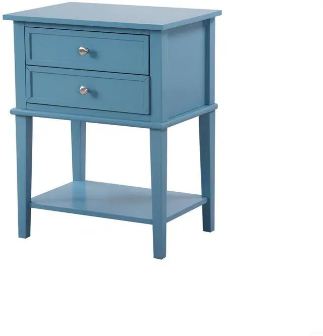 Alt view image 6 of 6 - Chic Teal Contemporary Nightstand